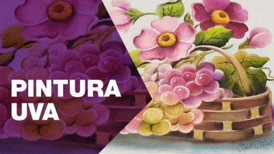 Pintura, uva, sacaria, artesanato