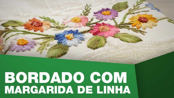 Bordado Margarida de linha A Sacaria