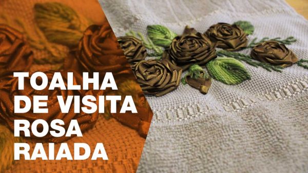 Bordado Rosa Raiada
