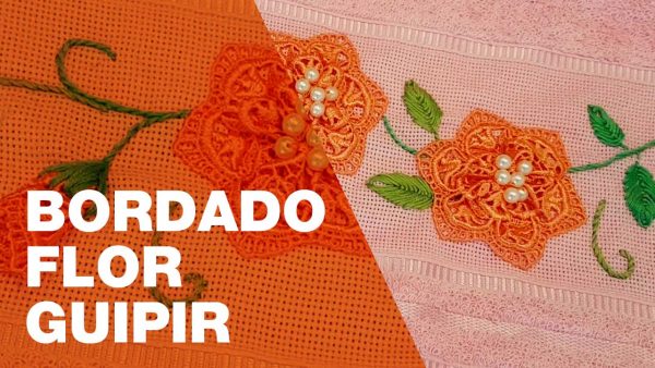 Bordando pérolas e guipir