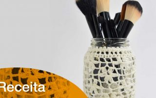 Enfeite de crochê para vidro