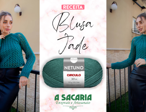 Blusa Jade em Crochê com Fio Netuno