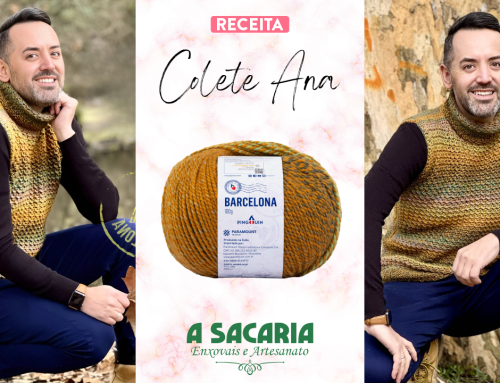 Colete Ana em Crochê com Fio Barcelona Pingouin