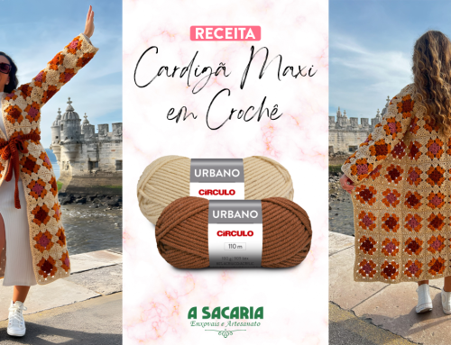 Cardigã Maxi em Crochê com Fio Urbano