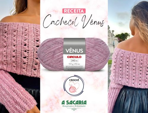 Receita Cachecol Vênus em Crochê