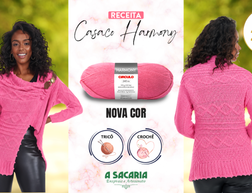 Casaco Harmony de Tricô e Crochê – Coleção 2026