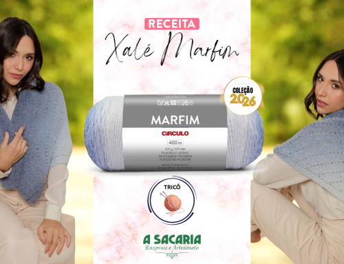 Xalé Marfim em Tricô